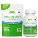 Triple Magnesium Complex 180 Tablet + Zinc Complex Vegan Bundle, Absorpsi Tinggi Melengkapi Magnesium + 25mg Cheleated Zinc Picolinate & Bisglycinate dengan Copper, oleh Igennus