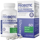 Probiotik Bronson Men 50 Milyar CFU Plus Prebiotic dengan Ashwagandha, Fenugreek & Zinc, Pasokan Dibisteria Sehat & Imune Fungsi Non-GMO, 60 Vegetarian Capsules
