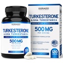 Suplemen Turkestone 500mg (120 Kapsules) - Stamina, Drive, Atletic Performance & Muscle Mass (Ajuga Turkestanica St.to 10% Turkesterone) (Serupa ke Ecdysterone) - Non-GMO & Vegan Capsules