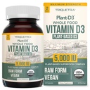 Organik Vitamin D3 5.000 IU - 100% Whole Food & Plant -Based Cholecalferol Form, 100% Vegan Vitamin D - Enhanced with Prebiotic & Superfood Complex - Organik, Vegan, GMO & Gluten Free (60 Capsules)