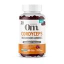 OM MUSHROOM SUPERFOOD Cordyceps Gummies, US Grown Organic Mushroom, Supports, Endurance, Energy, 60 Count, 30 Servis Gummy Suplemen