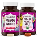 Mama Natural Prenatal Bundle - Vitamin prenatal organik untuk Perempuan + Targeted Progories for Pregnancy & Postpartum Wellness - Just 2 Pil per Day - Vegan & None-GMO (30 Hari Supppply)