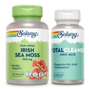 SOLARAY Irish Sea Moss dan Total Cleanse Uric Acid - Wellness and Joint Health Bundle w / Aturring Vitamin, Mineral, Live Bakteria, Plus Tant Cherry, Turmeric dan Celery Seed, 100 / 60ct