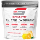 Granite GX Pre Workout Supplement, Tangerine Blast Flavor, Supports Focus, Energy, & Performance with Teacrine, L- Citrulline, Betaine, & A- GPC (20 pelayan)