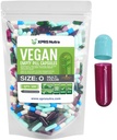 XPRS Nutra Ukuran 0 Kosong Capsules - 100 Cacah Kapsul Vegan Kosong - Pil Vegetarian - DIY Kasule Fill- Veggie Pill Caps untuk Do- It- Yourself Suplemen (Multi Color)