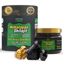 Wellness Nest Gold Grade Pure Himalaya Shilajit Resin: Potensi Ultimate untuk Pria & Perempuan - 24k Gold, 75% + Fulvic Acid, Laporan Uji Lab Sertakan - 30g (1 Pack), 75 Servis