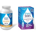 TheraTears 1200mg Omega 3 Supplemen untuk Nultrition Eye, Organik Flaxseed Triglyceride Fish Oil & Dry Eye Terapi Lubricating Eye Drops for Dry Eyes, Preservative Free Eye Drops