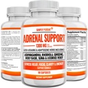 Dukungan Adrenal dan Manajer Cortisol - 90 Kapsul, Tambahan Kesehatan Adrenal dengan Ashwagandha, Licorice Root, Rhodiola Rosea, Ginseng, Basil Suci untuk Penghibur Adrenal untuk Perempuan & Pria