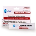 Globe Clotrimazole Antifungal Cream 1% USP (1 oz), Obat Anti Fungal, Relieves Itching, Burning, Cracking dan Scaling Associated Athletes Foot, Jock Itch, Ringworm dan More