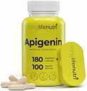 LongLifeNutri Apigenin 100mg - Natural Bioflavonoid from Chamomile Extract, 180 Vegetarian Capsules, Suplemen untuk Tidur, Mood, Relaxation, 6- Month Supppply, GMP Sertifikasi, Dibuat di AS