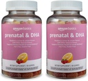 Basics Prenatal & DHA Gummy, Rasberry & Lemon Flavor, 90 Count (sebelumnya Solimo) (Paket 2)