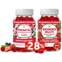 Lanakai Prenatal Vitamin and Women 's Multivitamin Gummies Bundle - Pregnancy Multivitamin Gummy with Iron & Folic Acid - with 100% Daily Value of 16 EscoverVitamin and Mineral - 30 Days Supppply