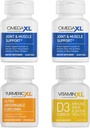 OmegaXL Immune Supporting Bundle - (2) 60 Count + TurmericXL + VitaminXL D3 - untuk mendukung Optimal Immune Kesehatan (Paket 4)