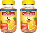 Nature Made Strength Dosage Vitamin C 500 mg per Serving, Dietary Supplement for Imune Dupport, 60 Gummies, 30 Day Supply (Paket 2)
