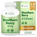 Purely Holistic Hawthorn Berry - 150 Vegan Kapsul - 5 Bulan Suply - Kekuatan Tinggi 4: 1 Ekstrak - Non-GMO Hawthorne Supplemen - Support Cardiovaskular & Kesehatan Digetical