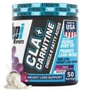 BPI Sports CLA + Carnitine - CLA L Carnitine & Linoleic Acid - L Carnitine Suplemen untuk Weight Los, Metabolisme & Lean Muscle - Caffeine Free - Grape - 50-34 oz