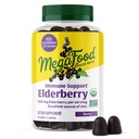Megafood Elderberry Immune Supplement - Vegan Elderberry Gummies for Dewasa - Made with Zinc and Real Food - Pectin- Based, Gluten- Free, USDA Organik - 54 Gummies, 27 Servis