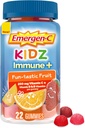 Emergen- C Kidz Imune + Imune Dukungan Dieter, Gummies Flavarted dengan Vitamin C, B Vitamin dan Vitamin D untuk Dukungan Imune, Fun- Tastic Fruit Flamin Gummies - 22 Count