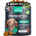 Progres for Dogs Gut Health, Divalry, Immuniance, Yeast Salvation, Itchy Skin, Alergi - Dog Probiotic Chews with Digevive Enzymes for Gut Flora Soft Treats with Labu and Yeast Powder