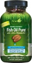 Potency Potency Fish Oil Pure oleh Irwin Naturals, Citrus Flavor dengan Vitamin D- 3, 60 Liquid Soft- Gels