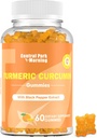 Turmeric Curcumin Gummies, Ekstra Kekuatan Gabungan Dukungan Gummies dengan Curcumin Turmeric, Vegan Non- GMO, Tambahan Dietary, 60 Count