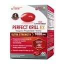 Nutrition Perfect Krill EX, 10000mg Antartika Krill Oil Omega 3 EPA DHA, Phospholipids tertinggi (lebih 56%) dengan Choline, Astaxanthin 124; Heart Brain Eye Joint Health, dibuat di USA, 60 softgeels
