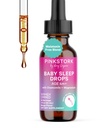 Pink Stork Baby Sleep Drops, tentu saja Dukungan Tidur Tanpa Melonalin untuk Bayi, Toddlers, dan Anak-anak, Bantuan Tidur dengan Chamomile dan Magnesium, Bayi Estinitas untuk Waktu Tidur, 1 oz, 30 Hamba