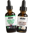 Zeolite Detox & Lions Mane Drops - Zeolite for Kids & Adulants with Vitamin B12 & D, Clinopololit Gentle Body Detox Cleanse - Organic Lion 's Mane Mushroom Drops for Focus, Fog, Brain