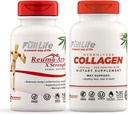 Full Life Reuma- Art X Kekuatan dan Collagen Hidrolyzed - Bersama Dukungan Dukungan - Bovine Collagen Pil - Kosher, Gluten- Bebas - 90 Veggie Kapsul Masing-masing