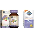 Garden of Life Women 's Prenatal Multivitamin dengan Vitamin D3, B6, B12, C & Iron & Minami Natural Prenatal DHA Omega 3 Fish Oil Suffels, Lemon, 30 Count