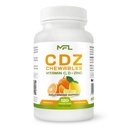 C D Z CHEWABLES 124; Vitamin C, 1000mg 124; Vitamin D3, 14; Zinc, Non-GMO & Gluten Free 124; 120 Vegetarian Chewable Tablet 124; 120