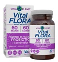 Planet Vital - Vital Flora Women lebih dari 55 Daily Probiotic, 60 Milyar CFU, Strains Diverse, Organik Prebiotik, Vaginal dan Imune Dukungan, Digetical Health Progories untuk Perempuan 30 Kasules