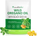 Minyak Oregano Softgeels, 120 Count Oregano Oil Suplemen Capsules, Oregano Oil Capsules, 165g Carvacrol, 2 di 1 6000mg Minyak Oregano dengan Minyak Benih Hitam 200mg
