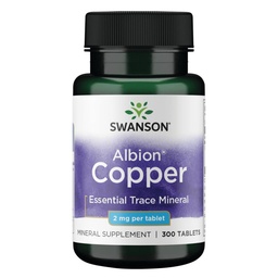 Swanson Copper Antioksidant System Red Blood Cell Suplemen Mineral (Copper Chelate) 2 mg 300 Tab (2 Pack)