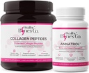 Annatrol Bone Dukung & FORTIBONE Collagen Peptides w / FORTIGEL, VERISOL - Complete Bone, Complete Bone, Joint, Skin, Hair, Nails & Metabolic Dukung 124; 1 Month Suppply (Tub, 390g)