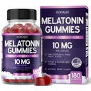 Melonasin Gummies 10mg for Dewasa (180 Count) - Quick Dissolve Melonain Gummies - Gummy for Dewata Beribu-Belas Beribu-Tinggi Potensi - Campuran Berry Flavor - Non-GMO, Vegan Suplemen & Dibuat di Amerika Serikat