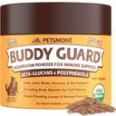 Petsmont Buddy Guard for Lumps and Bumps, Lipoma for Dogs & Cats, Patent Tending Organic 8 Mushroom Powder Blend Natural Dog Probiotic & Imune Dukung Chaga, Reishi, Lion 's Mane, Turkey Tail Mushroom