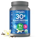 Orgain PT 30g Vegan Powder, Vanilla, 9g EAS + BCAAs, High Plant Protein, 4g Prebiotic + Fiber, 1g Sugar, Pre- Workout, Muscle Dukungan + Recovery - 2.01lb (Packaging May Vary)