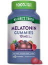 Nature 's Truth Melonatin Gummies; 10mg 124; 140 Count 124; Berry Flavor 124; Vegan, Non-GMO & Gluten Free Supplemen untuk Dewasa
