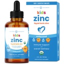 NutraChamps Limid Zinc Drops for Kids, Ionic Zinc Drops Enhanced with Vitamin C for Children, Sugar- Free 4 oz, Vegan & Nonic-GMO, Tangerine, 60 Servings, 2 Bulan Suppply