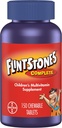 Flintstones Chewable Kid Vitamin, Lengkap Multivitamin untuk Anak-anak dan Toddlers dengan Besi, Kalsium C, Vitamin D & lebih, 150ct