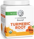 Sunwarrior Organic Turmeric Root Powder 124; Pure Raw Superfood Pounder for Baking Smoothies and Curry 14; USDA None-GMO 490g Tub (70 SRV) Organik Harvest