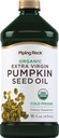 Piping Rock Pumpkin Oil Organik Dingin Menekan 126; 16 Fl Oz 124; Tambahan Virgin, Non-GMO, Gluten Free Suplemen