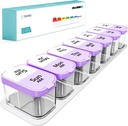 Daviky Large Pill Organizer 7 Day, Weekly XL Pill Box 2 Kali sehari, Ekstra Kasus Besar Obat AM PM untuk Vitamin, Suplemen dan Obat
