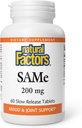 Faktor Alam, SAMe 200 mg, Membantu Elevate Mood dan Improve Gabungan Kesehatan, 60 tablet (60 porsi)