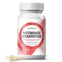 Nattokinase 2000 FU Serrapeptase 240000 SPU Suplement - Enhanced with Coenzim CoQ10 Vitamin B6 Vitamin C Black Pepper Extract - Nattokinase 400mg Capsule for Men Women