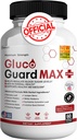 Gluco Guard Max Daily Wellness Suppport Suplemen dengan Vitamin, Mineral, Herbs - Chromium, Magnesium, Banaba, Bitter Melon, dan Zinc - Non-GMO, Gluten- Free - 60 Kapsul