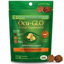 Tambahan Senior Ocu- GLO Cat & Dog untuk Dukungan Mata - Suplemen Visioner Vitamin Terchewable untuk Perawatan Pets Besar dan Kecil dengan Lutein, Omega- 3 Acids Gendut, Ekstrak Benih Grape & Antioksidan