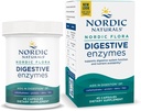 Nordic Nacials Nordic Flora Digeessive Enzymes - 45 Capsules - Fungsi Digetical, Optimizes NUtrient Avability - Non- GMO - 45 Services