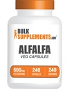 BulkSuplements.com Alfalfa Extract Capsules - Alfalfa Suplement, Green Superfood Suplement, Alfalfa Capsules - Gluten Bebas, 1 Capsule per Serving, 240 Veg Capsules (Paket 1)